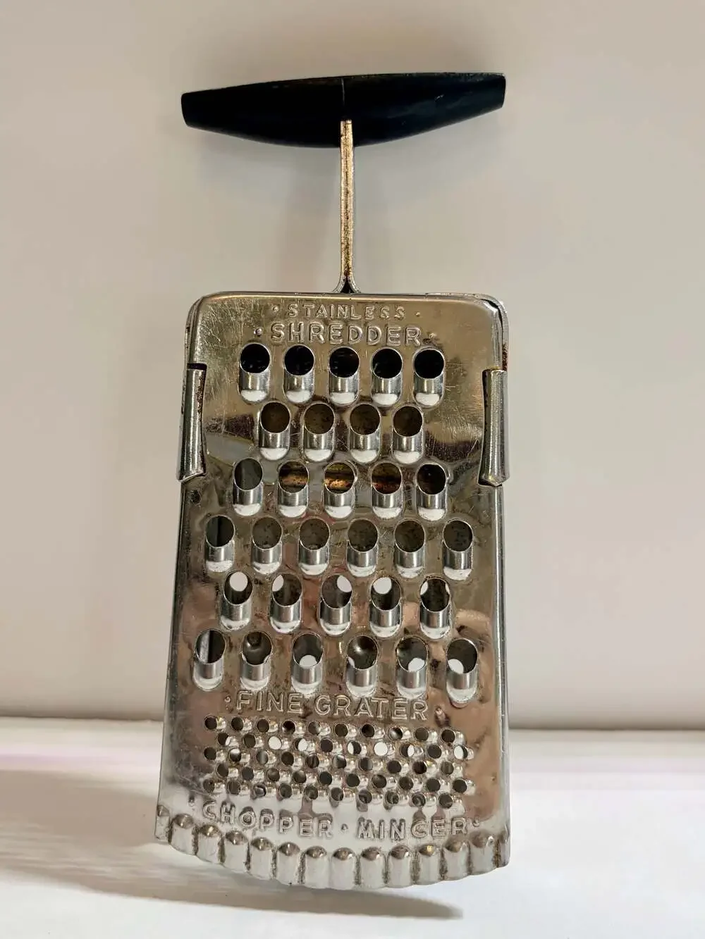 Vtg. Stainless Vegetable Slicer, Coarse Grater, Fine Grater, Chopper & Mincer
